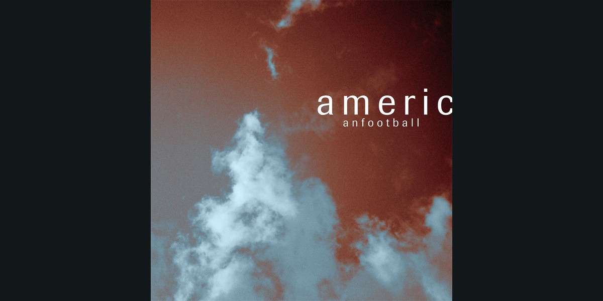 Official artwork for American Football’s two-track acoustic session release, with clouds against a reddish sky.